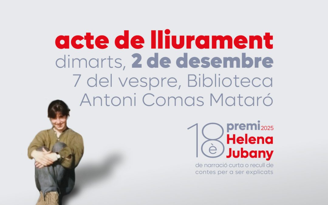 Acte de lliurament del 18è Premi Helena Jubany